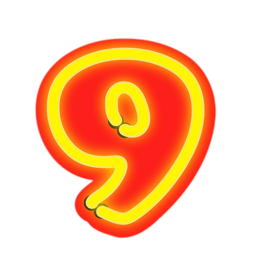 Neon Number PNG Image High Quality PNG Image