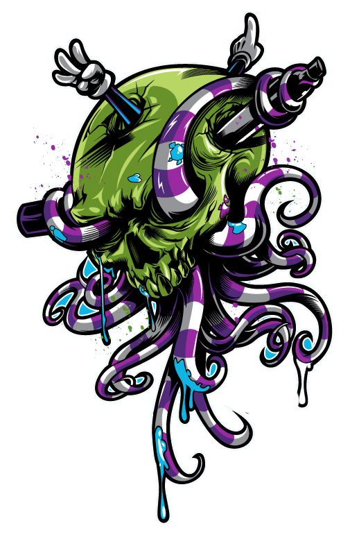Tentacle Octopus Skull Illustration Free Clipart HQ PNG Image
