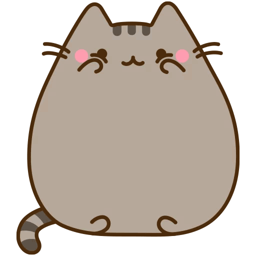 Medium Like Sticker Pusheen Am Cat Sized PNG Image