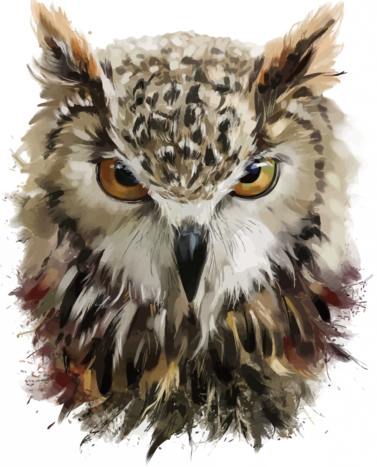 Owl Painted Hand Vector Deviantart Painting Drawing PNG Image