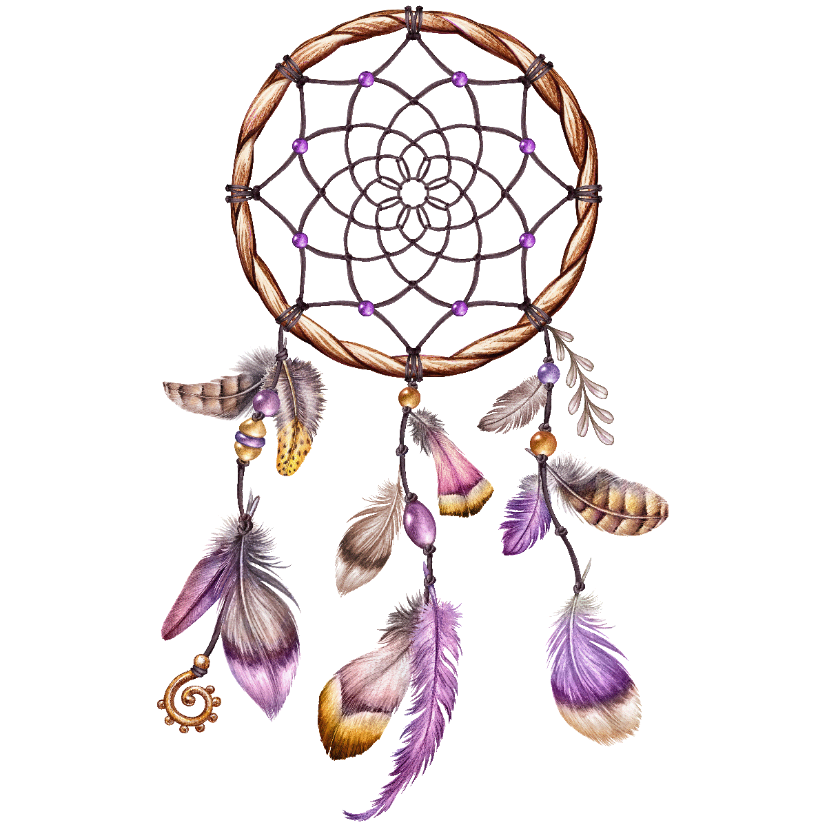 And Dreamcatcher Illustration Watercolor Frames Borders Painting PNG Image