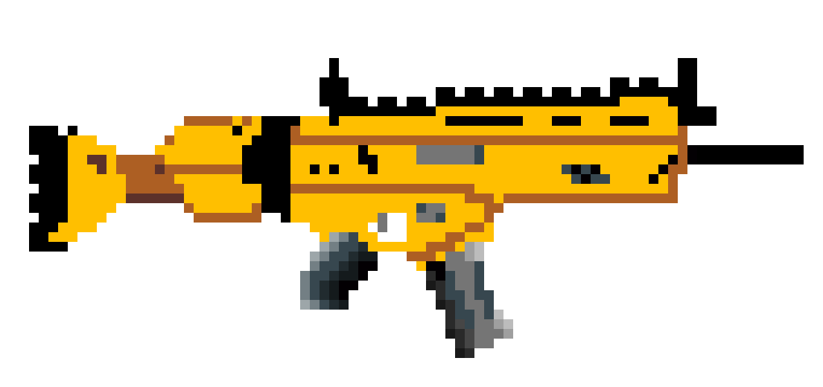 Art Weapon Yellow Royale Fortnite Battle Pixel PNG Image