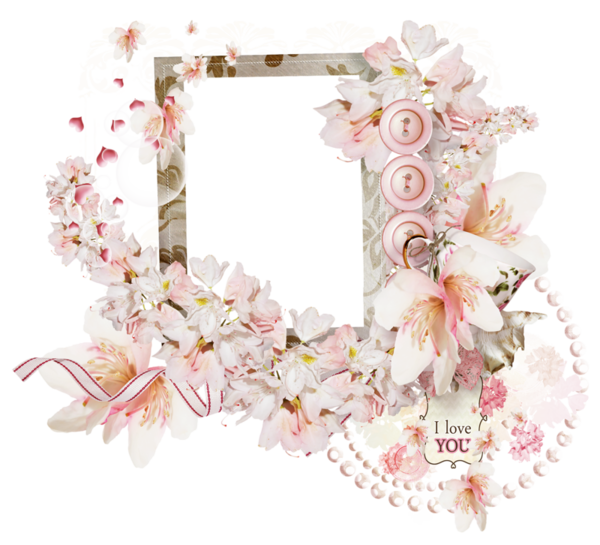Pink Picture Frame Flower Photography Free PNG HQ PNG Image