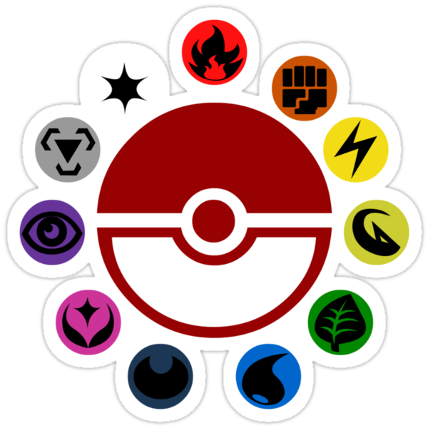 Pokemon type symbols Royalty Free Vector Image