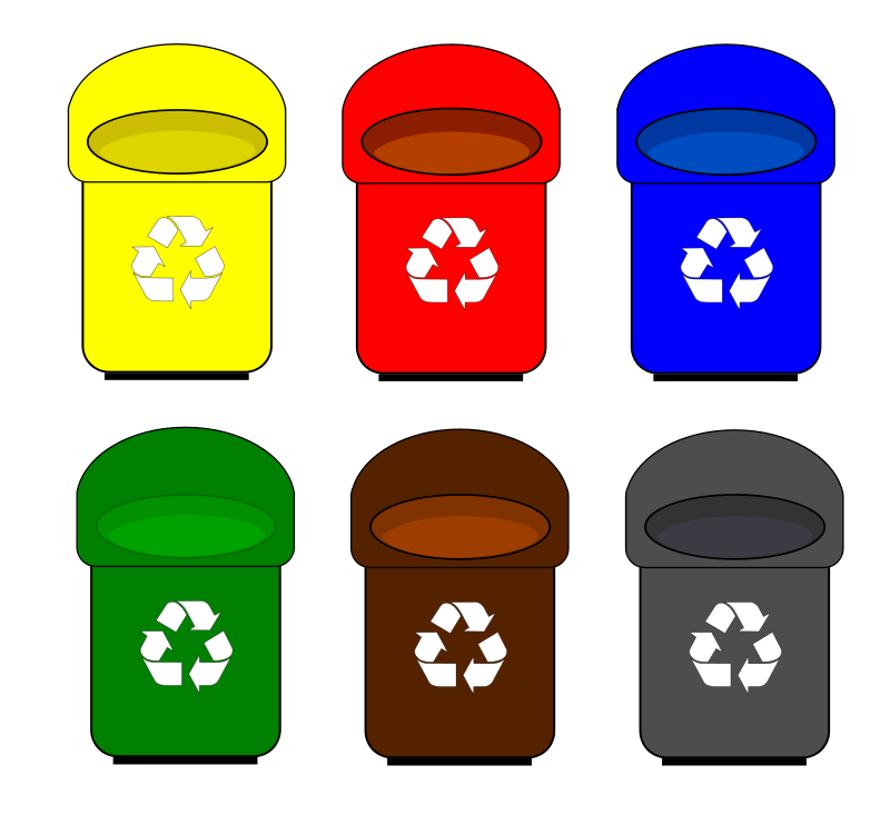 Bin Container Recycling Paper Recycle Waste PNG Image