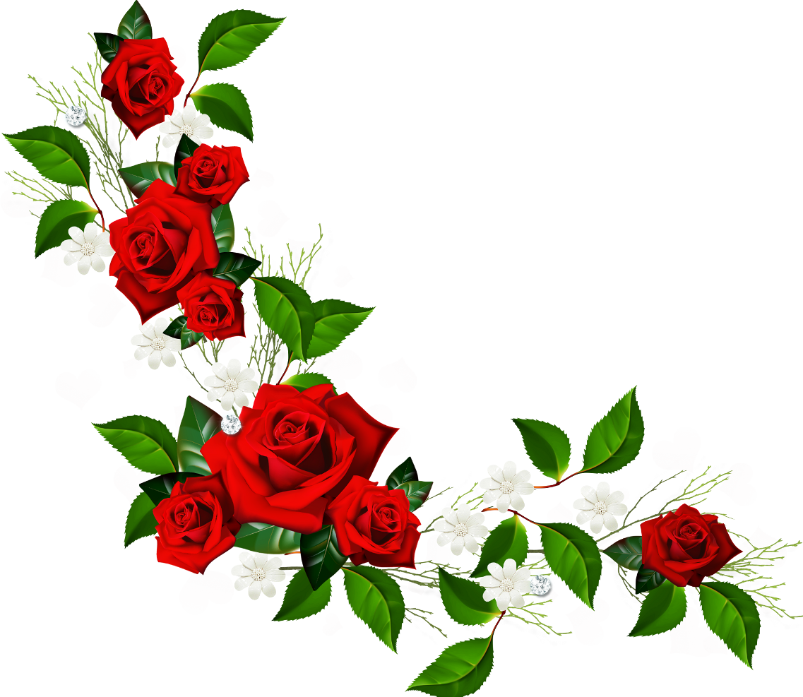 Rose Frame Flower Pic Red PNG File HD PNG Image