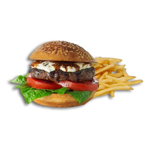 King Hamburger Slider Cheeseburger Fries French Burger PNG Image