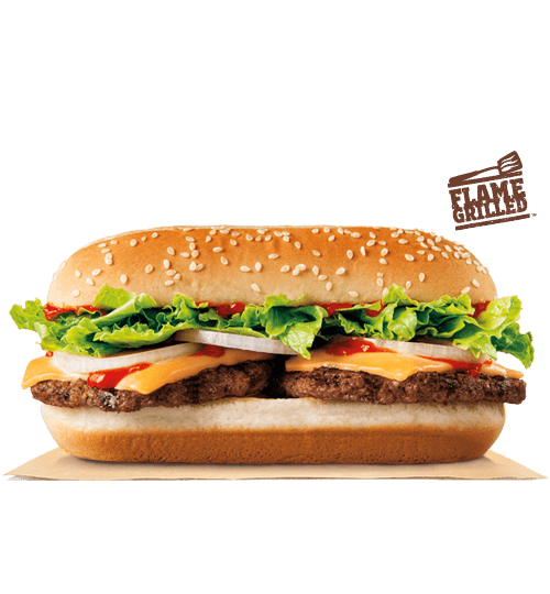 King Whopper Hamburger Fries Cheeseburger French Burger PNG Image