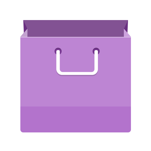 Purple Shopping Bag Clip Art PNG Image