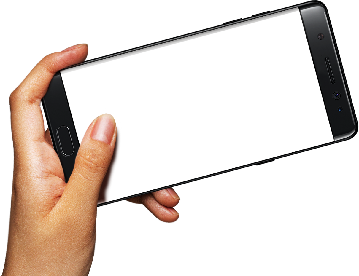 Hand-Held Smartphone Samsung Mobile S7 Note Phone PNG Image