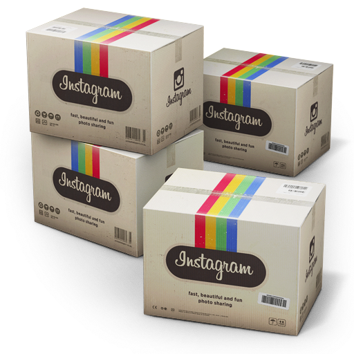 Box And Instagram Labeling Packaging Shipping Carton PNG Image