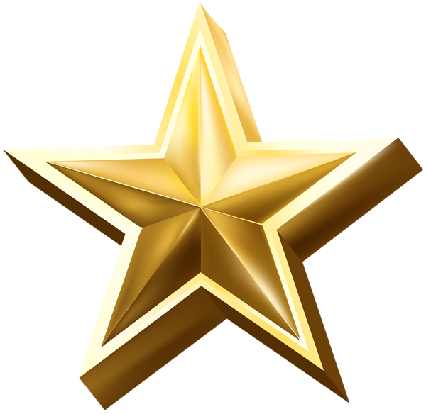Abstract Star Gold HD Image Free PNG Image