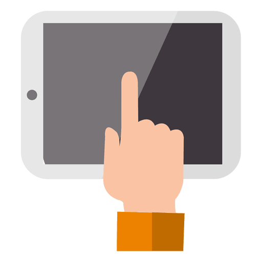 Vector Finger Tablet Hand Free Clipart HD PNG Image