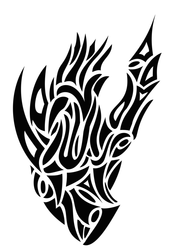 Tribal Heart Tattoo PNG Image
