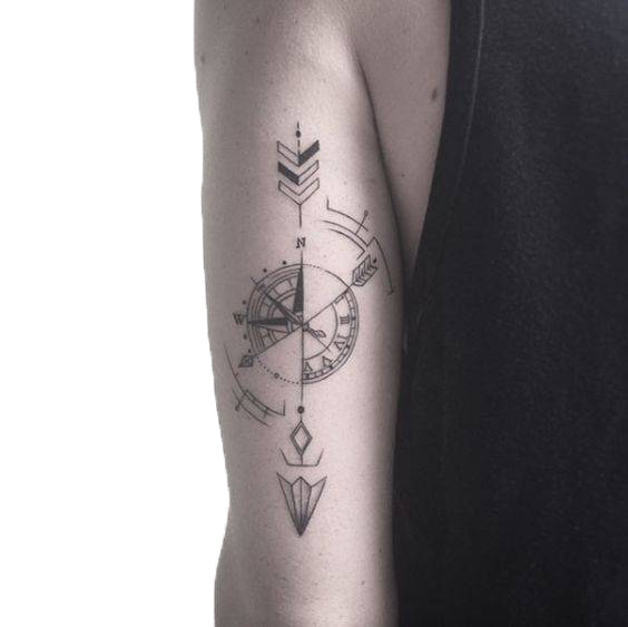 Tattoo School Old Sleeve Artist (Tattoo) Compass PNG Image