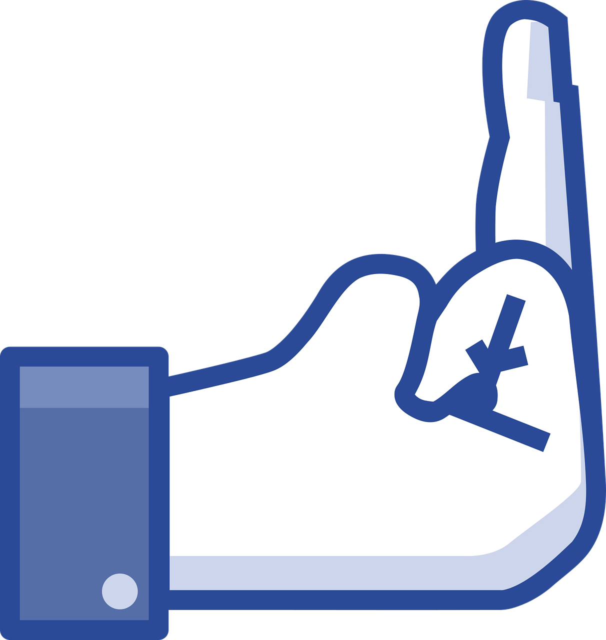 Like Button T-Shirt Middle Facebook Finger Vote PNG Image