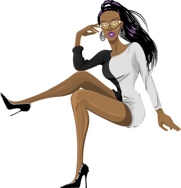 Woman Vector Fashion Free Clipart HD PNG Image