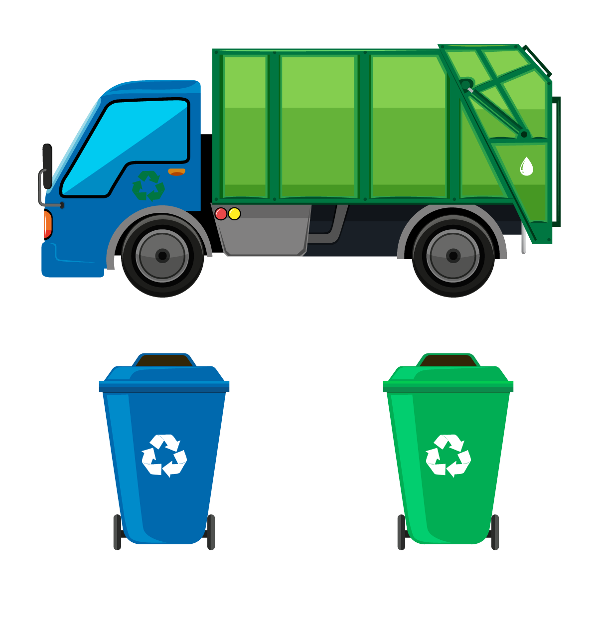 Garbage Collection Truck Motor Vehicle Green Waste PNG Image