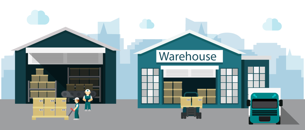Download Free Business Factory Vector Warehouse Distribution Store ICON