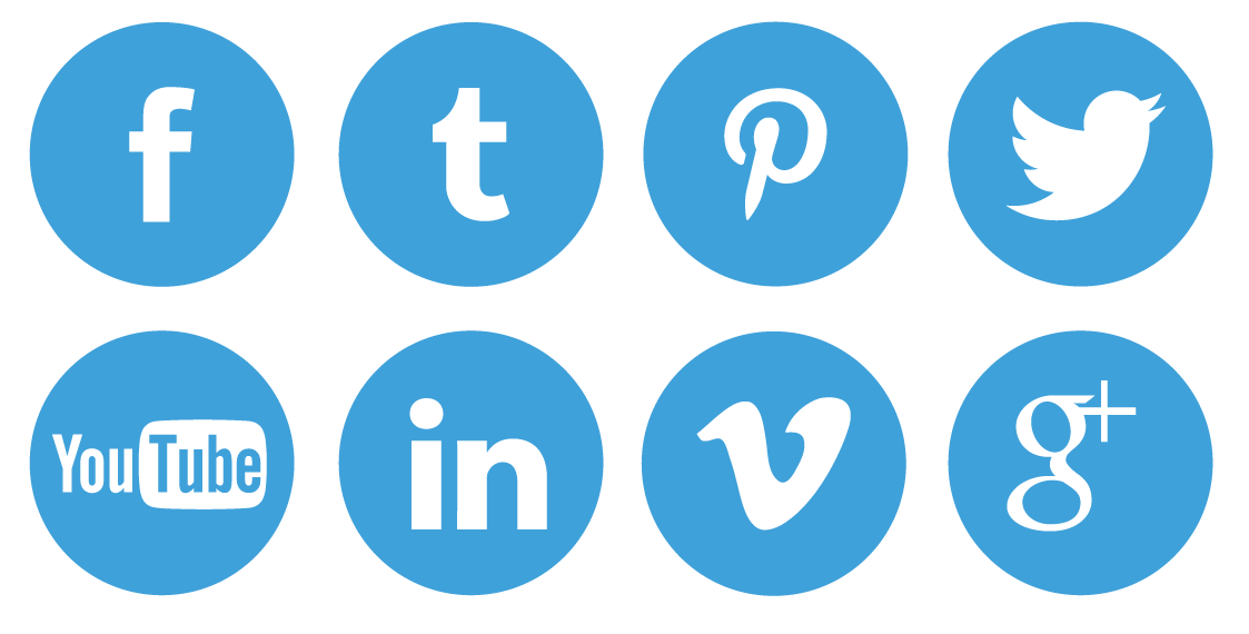 Social Icons Clipart PNG Image