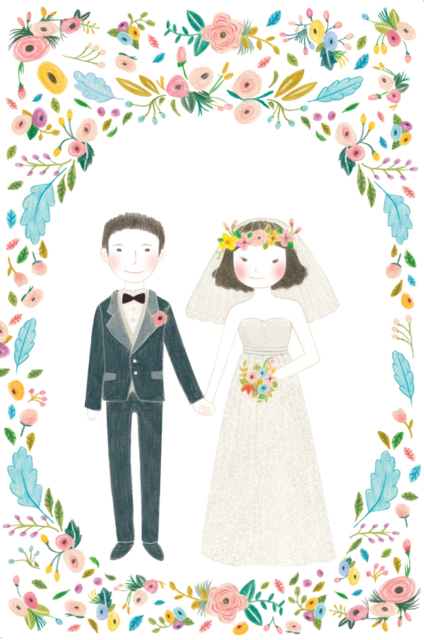 Download Free Couple Invitation Marriage Illustration Wedding Free