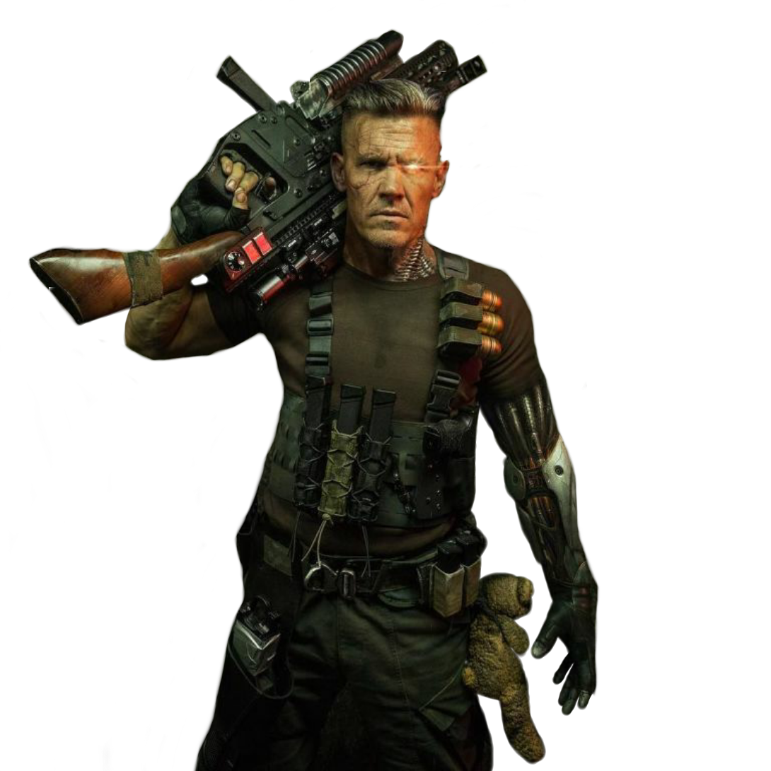 Deadpool Cable Brolin Josh Mercenary Figurine PNG Image