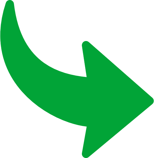Curved Arrow Green PNG Image