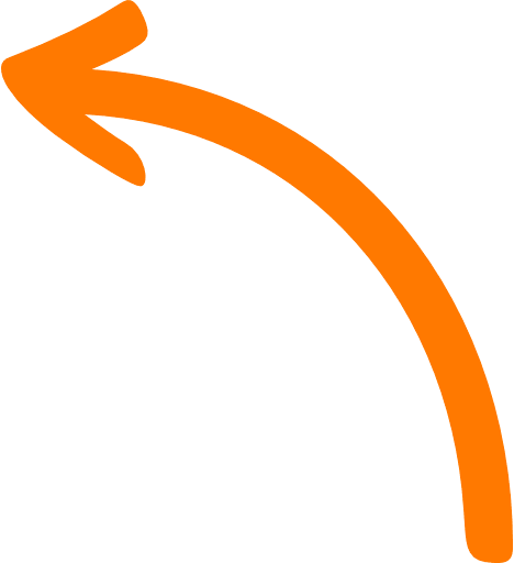 Twisted Arrow Left Orange PNG Image