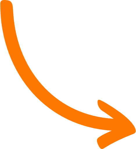 Twisted Arrow Orange PNG Image