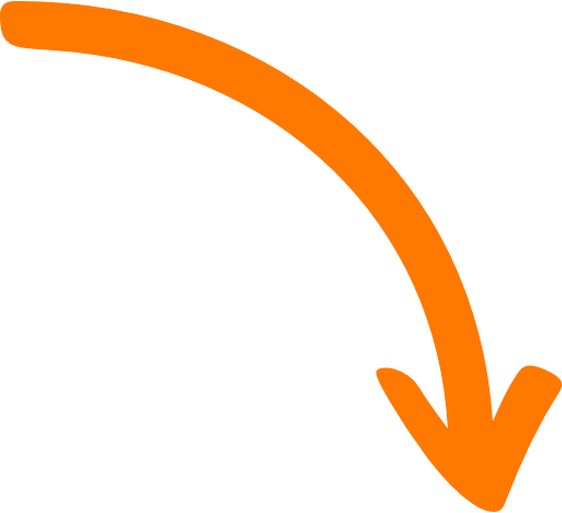 Twisted Arrow Right To Bottom Orange PNG Image