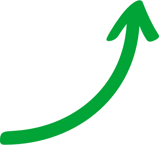 Twisted Arrow Right To Top Green PNG Image