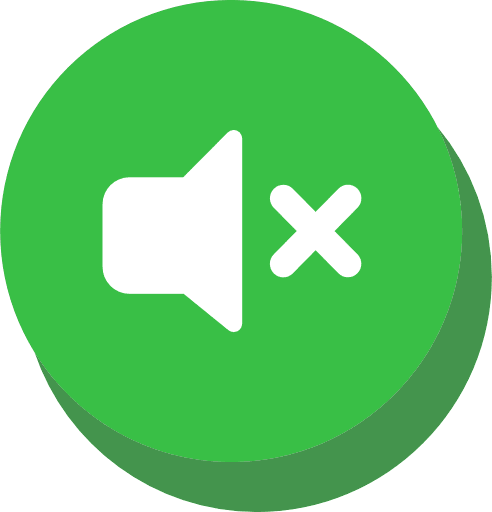 Volume Mute Button Green PNG Image