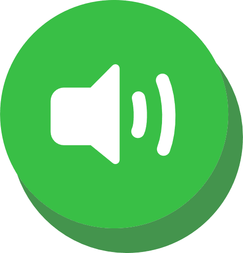 Volume On Button Green PNG Image