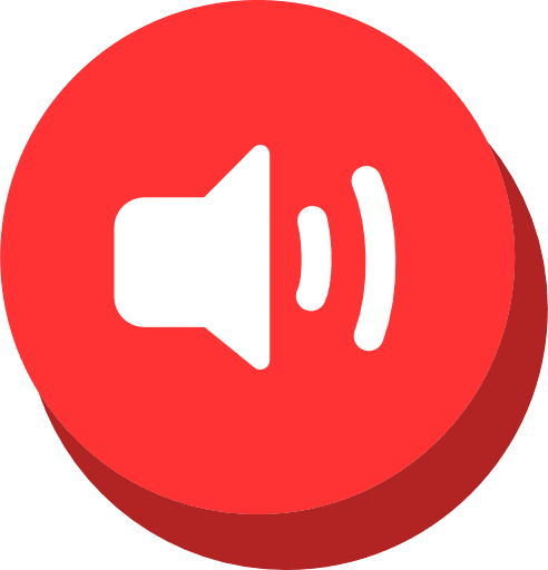 Volume On Button Red PNG Image