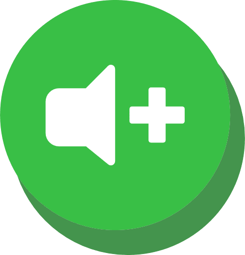 Volume Up Button Green PNG Image