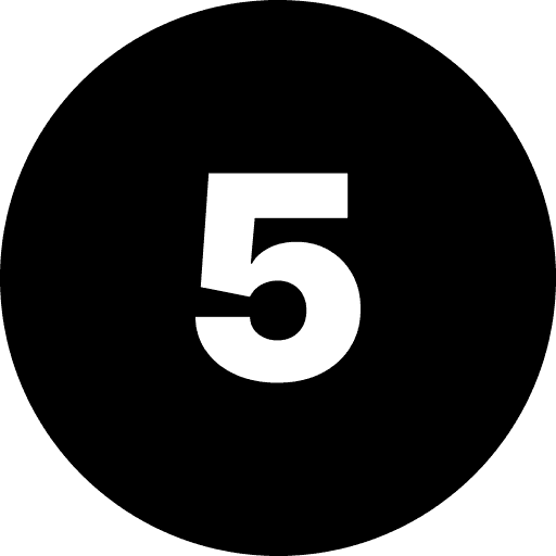 Five Number Round Icon