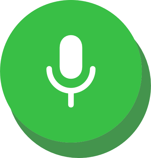 Microphone Button Green PNG Image