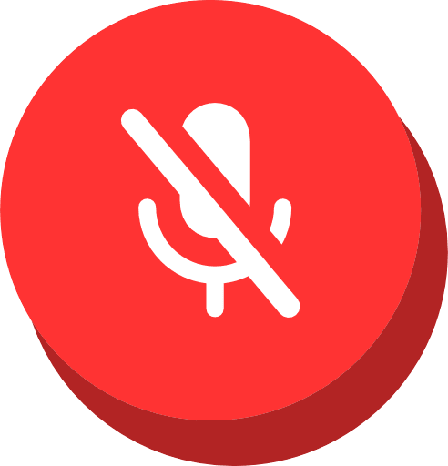 Microphone Muted Button Red PNG Image