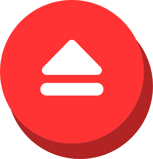 Music Open Eject Button Red PNG Image