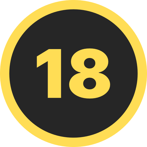 Number Eighteen Round PNG Image