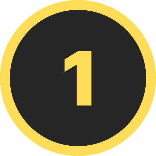 Number One Round PNG Image