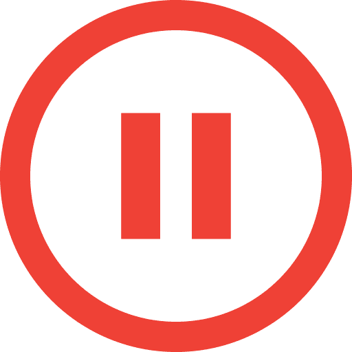 Download Pause Button Outline Red ICON free | FreePNGImg
