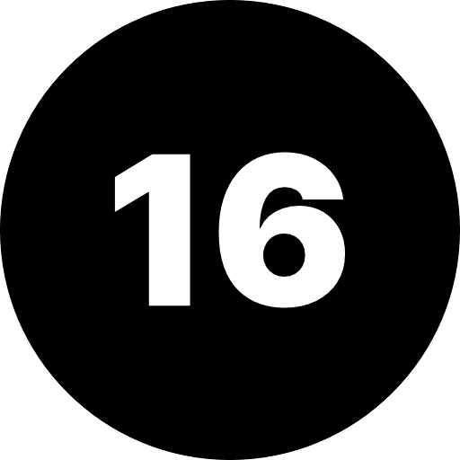 Sixteen Number Round PNG Image