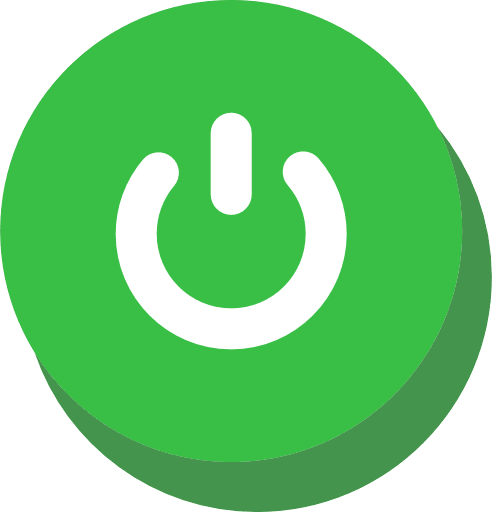Turn Off Button Green PNG Image