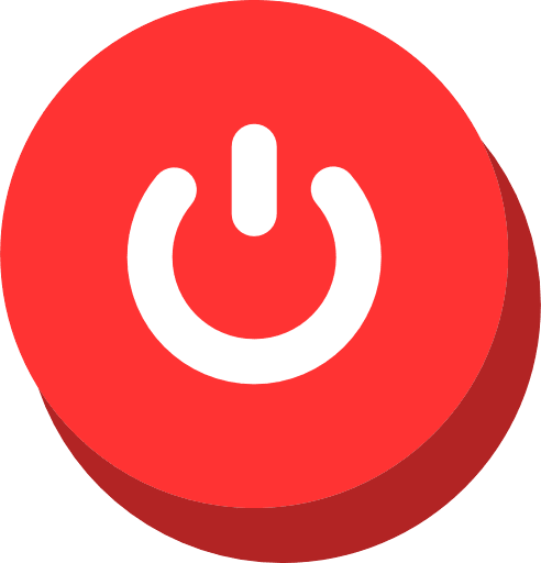 Turn Off Button Red PNG Image
