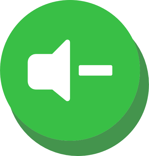 Volume Down Button Green PNG Image