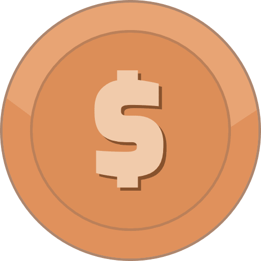 Bronze Coin Dollar PNG Image