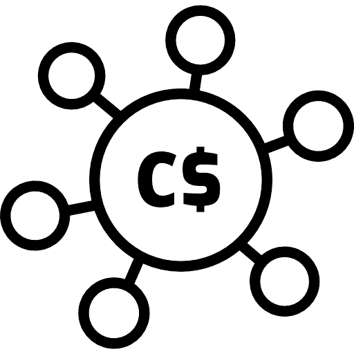 Canadian Dollar Distribute Money PNG Image