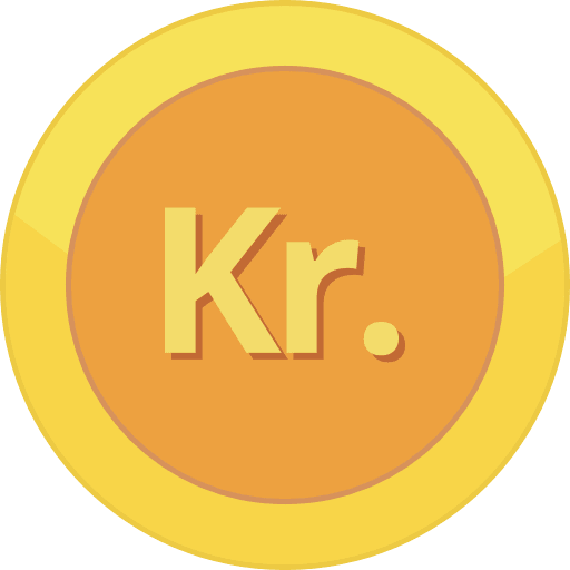 Gold Coin Danish Krone Icon