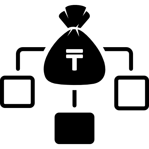 Kazakhstani Tenge Income Distribution Icon